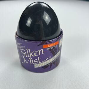 Vintage 1980s L'eggs Silken Mist Control Top Pantyhose Stockings Nude Size B